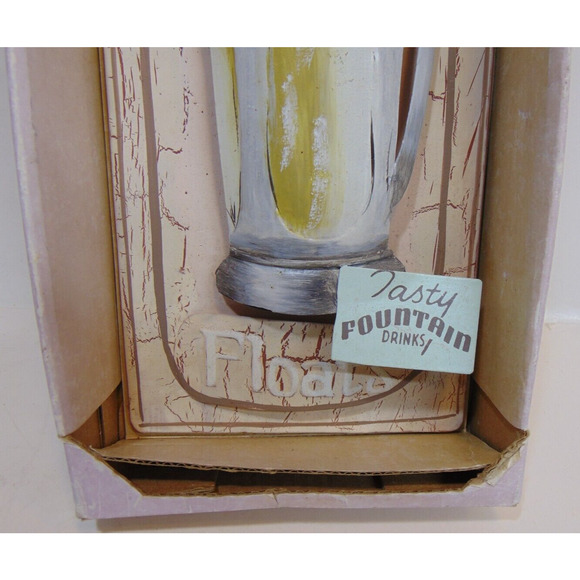 Ice Cream Soda Shoppe Signs 3D Fountain Malt Hotdog Expresso Scoops Drinks VTG - Picture 11 of 13